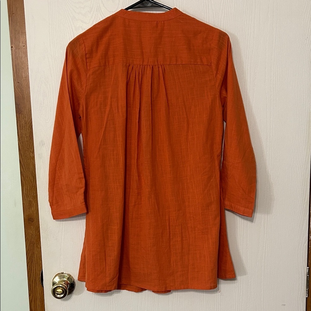 Utsa Terracotta Embroidered Tunic Size XS - Picture 3 of 8